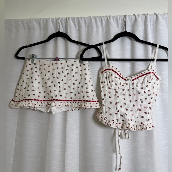 Edikted Floral Corset Top & Mini Skirt Matching Festival Set | NWT Size S & XS - Picture 6 of 17